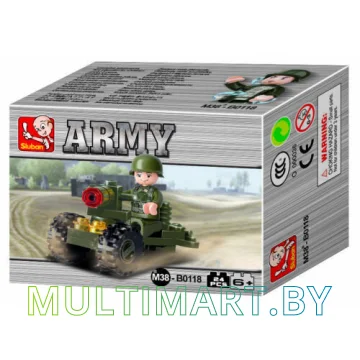 Конструктор Sluban Армия M38-B0118 Противотанковая пушка картинка 4